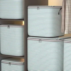 Quilt Storage Box With Handlr, Large Capacity Moving Packing Bag With Zipper, Luggage Bag, Household Quilt Organizer Bag, Clothes Clothing Quilt Packing Finishing Bag For Wardrobe Organizer