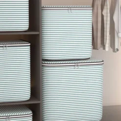 Quilt Storage Box With Handlr, Large Capacity Moving Packing Bag With Zipper, Luggage Bag, Household Quilt Organizer Bag, Clothes Clothing Quilt Packing Finishing Bag For Wardrobe Organizer