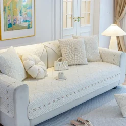 Quilted Sofa Slipcover Sofa Seat Cover Sectional Couch Covers,Furniture Protector Anti-Slip Couch Covers for Dogs Cats Kids(Sold by Piece/Not All Set)