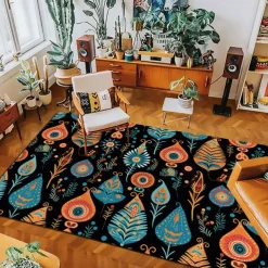 Quilting Art Dots Area Rug Kitchen Mat Non-Slip Oil Proof Floor Mat Livingroom Rug Indoor Outdoor Mat Bedroom Decor Bathroom Mat Entrance Rug Door Mat