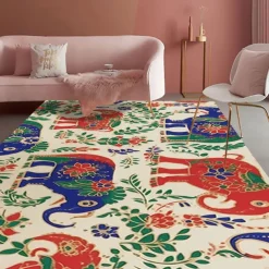 Quilting Art Dots Area Rug Kitchen Mat Non-Slip Oil Proof Floor Mat Livingroom Rug Indoor Outdoor Mat Bedroom Decor Bathroom Mat Entrance Rug Door Mat