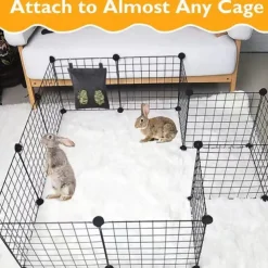 Rabbit Hay Feeder Bag,Hay Holder with Adjustable Shoulder Strap,Hay Bag Hanging Feeder for Rabbit Guinea Pig,Small Animals Hay Feeder Bag with Oxford Cloth Fabric