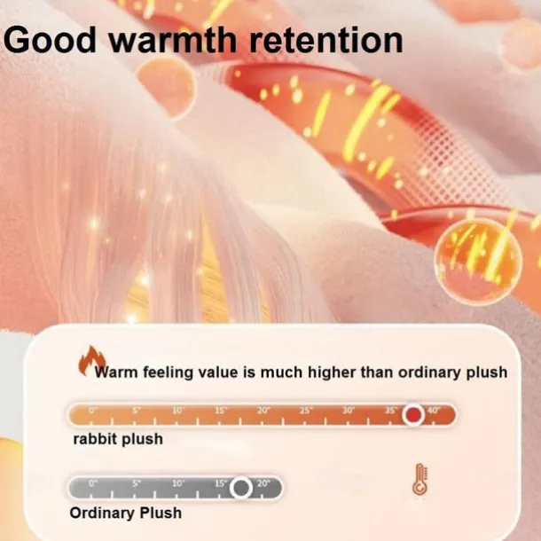 Rabbit Plush Mesh Red Sofa Cushion, Winter Thickened Plush Cushion, Non Slip Leather Sofa Cover, Cloth Towel
