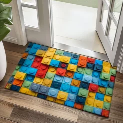 Rainbow Bricks Doormat Floor Mats Washable Rugs Kitchen Mat Non-Slip Oil Proof Rug Indoor Outdoor Mat Bedroom Decor Bathroom Mat Entrance Rug