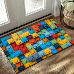 Rainbow Bricks Doormat Floor Mats Washable Rugs Kitchen Mat Non-Slip Oil Proof Rug Indoor Outdoor Mat Bedroom Decor Bathroom Mat Entrance Rug