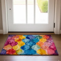 Rainbow Painting Doormat Floor Mats Washable Rugs Kitchen Mat Non-Slip Oil Proof Rug Indoor Outdoor Mat Bedroom Decor Bathroom Mat Entrance Rug