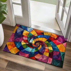 Rainbow Painting Doormat Floor Mats Washable Rugs Kitchen Mat Non-Slip Oil Proof Rug Indoor Outdoor Mat Bedroom Decor Bathroom Mat Entrance Rug