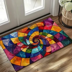 Rainbow Painting Doormat Floor Mats Washable Rugs Kitchen Mat Non-Slip Oil Proof Rug Indoor Outdoor Mat Bedroom Decor Bathroom Mat Entrance Rug