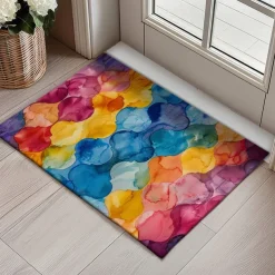 Rainbow Painting Doormat Floor Mats Washable Rugs Kitchen Mat Non-Slip Oil Proof Rug Indoor Outdoor Mat Bedroom Decor Bathroom Mat Entrance Rug