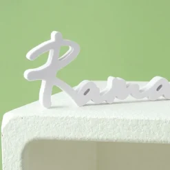 Ramadan Letter Table Decor – Creative White PVC Foam Letter Ornaments, Festive Desktop Decoration for Eid al-Fitr & Eid al-Adha