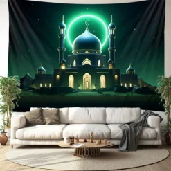 Ramadan Night Hanging Tapestry Wall Art Large Tapestry Mural Decor Photograph Backdrop Blanket Curtain Home Bedroom Living Room Decoration