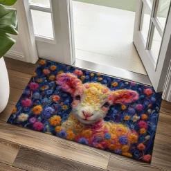 Ramadan Sheep Doormat Floor Mats Washable Rugs Kitchen Mat Non-Slip Oil Proof Rug Indoor Outdoor Mat Bedroom Decor Bathroom Mat Entrance Rug