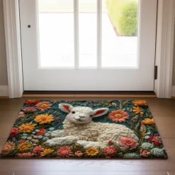 Ramadan Sheep Doormat Floor Mats Washable Rugs Kitchen Mat Non-Slip Oil Proof Rug Indoor Outdoor Mat Bedroom Decor Bathroom Mat Entrance Rug