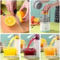 Rechargeable Electric Juicer, Portable Wireless Citrus Juicer Blender Machine