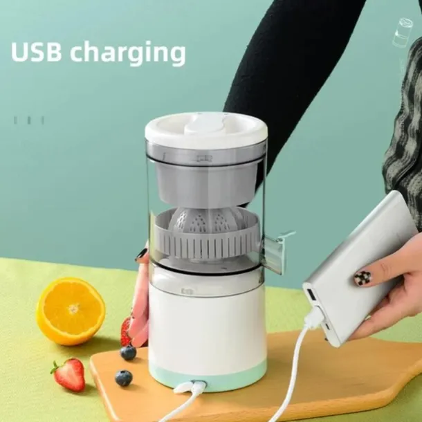 Rechargeable Electric Juicer, Portable Wireless Citrus Juicer Blender Machine