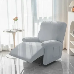 Recliner Cover Arm Chair Burgundy Recliner Covers Slipcover Stretch Couch Cover Washable Chair Cover Protector for Dogs Pet(1 Backrest Cover, 1 Seat Cover, 2 Armrest Cover)