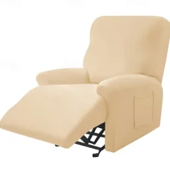 Recliner Cover Arm Chair Burgundy Recliner Covers Slipcover Stretch Couch Cover Washable Chair Cover Protector for Dogs Pet(1 Backrest Cover, 1 Seat Cover, 2 Armrest Cover)