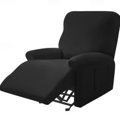 Recliner Cover Arm Chair Burgundy Recliner Covers Slipcover Stretch Couch Cover Washable Chair Cover Protector for Dogs Pet(1 Backrest Cover, 1 Seat Cover, 2 Armrest Cover)