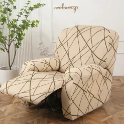 Recliner Covers Stretch Recliner Covers Arm Chair Slipcover Washable Couch Cover with Pocket Protector for Pet, Dogs(1 Backest Cover,1 Seat Cover,2 Armrest Cover)