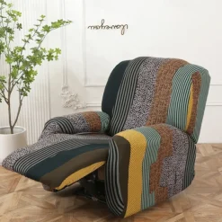 Recliner Covers Stretch Recliner Covers Arm Chair Slipcover Washable Couch Cover with Pocket Protector for Pet, Dogs(1 Backest Cover,1 Seat Cover,2 Armrest Cover)