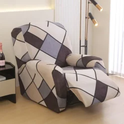 Recliner Sofa Cover Non-Slip All-Inclusive Massage Lazy Boy Single Seat Couch Cover Durable Armchair Slipcover Stretchable Protector for Living Room or Office Furniture