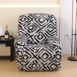 Recliner Sofa Cover Non-Slip All-Inclusive Massage Lazy Boy Single Seat Couch Cover Durable Armchair Slipcover Stretchable Protector for Living Room or Office Furniture