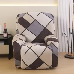 Recliner Sofa Cover Non-Slip All-Inclusive Massage Lazy Boy Single Seat Couch Cover Durable Armchair Slipcover Stretchable Protector for Living Room or Office Furniture