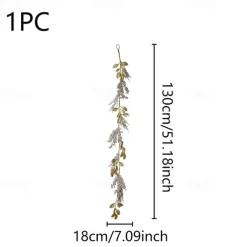 Red Berry Garland Christmas Decoration - Artificial Red Berry Garland with Bendable Stems for Holiday Fireplace Stairs Table Decorations