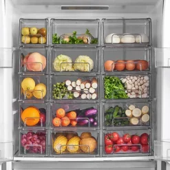Refrigerator Drawer Storage Partition Board Storage Box Vegetable And Fruit Household Fresh-keeping Box Large Capacity Transparent Storage