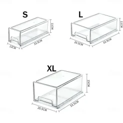 Refrigerator Drawer Storage Partition Board Storage Box Vegetable And Fruit Household Fresh-keeping Box Large Capacity Transparent Storage