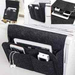 Remote Control Hanging Caddy Bedside Couch Storage Organizer Bed Holder Pockets Bed Pocket Sofa Organizer Pockets Book Holder