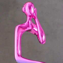 Resin Abstract Reading Figurine, Faux Jade Stone Modern Art Sculpture, Home Decor for Dining Room, Parties, and Tabletop Decoration