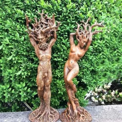 Resin Dryade Statue Figures, Dryade Ornament, Goddess Statue, God or Goddess of the Tree Statue, Craft Statue Model Sculptures Home Decor Sculpture Gift, Garden Craft Garden Park Decoration