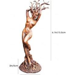 Resin Dryade Statue Figures, Dryade Ornament, Goddess Statue, God or Goddess of the Tree Statue, Craft Statue Model Sculptures Home Decor Sculpture Gift, Garden Craft Garden Park Decoration