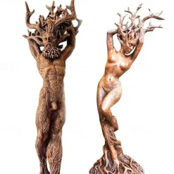 Resin Dryade Statue Figures, Dryade Ornament, Goddess Statue, God or Goddess of the Tree Statue, Craft Statue Model Sculptures Home Decor Sculpture Gift, Garden Craft Garden Park Decoration