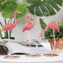 Resin Flamingo Ornaments Flamingo Statue Bird Figurine Animal Sculpture Tabletop Decoration for Home Garden Table Decor