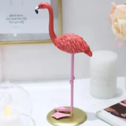 Resin Flamingo Ornaments Flamingo Statue Bird Figurine Animal Sculpture Tabletop Decoration for Home Garden Table Decor