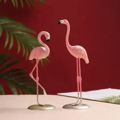 Resin Flamingo Ornaments Flamingo Statue Bird Figurine Animal Sculpture Tabletop Decoration for Home Garden Table Decor