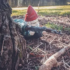 Resin Gnome Sculpture - Army Garden Dwarves, Standing, Crouching, Lying Down Combat Troop, Outdoor Garden Resin Crafts Ornament