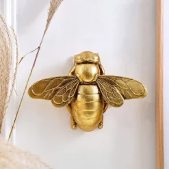 Resin Gold Bee/Dragonfly Home Decor Craft, Wall Hanging Insect Lovers' Collectible, Handcrafted Photo Frame, Insect Decoration Accessory for Family Parties and Insect Exhibits