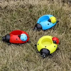 Resin Ladybugs Flower Pots Decor, Ladybug Flower Planters, Ladybug Flower Vase, Ladybug Planter Decor, Ladybug Decor for Outside Garden Yard Lawn Decoration