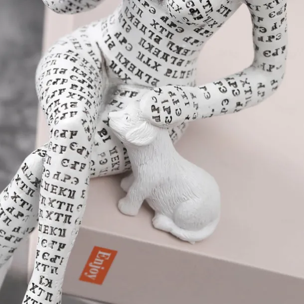 Resin Reading Woman Statue Pulp Woman Reading Bookshelf Decor, Thinker Style Resin Statue for Home Decor Contemporary Style