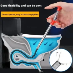 Retractable Claw Stick, Drain Snake, Drain Hair Clog Remover For Drains, Sink, Toilet Clean Dryer Vents, 60cm/23.62in