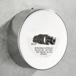 Retractable Clothesline SUS304 Stainless Steel Clothes Dryer with Adjustable Stainless Steel Rope String Hotel Style Heavy Duty,2.8M(9.2 Feets),Polished Chrome Finish