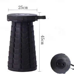 Retractable Folding Stool, Collapsible Stool Upgraded Portable Telescopic Collapsible Stool, Folding Stools for Adults Portable Telescoping Stool for Camping Gardening Fishing Outdoor Activities