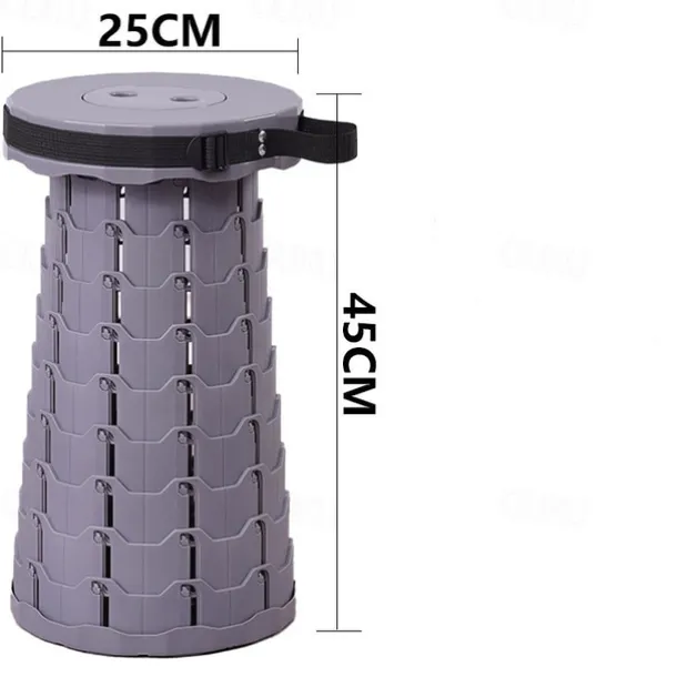 Retractable Folding Stool, Collapsible Stool Upgraded Portable Telescopic Collapsible Stool, Folding Stools for Adults Portable Telescoping Stool for Camping Gardening Fishing Outdoor Activities