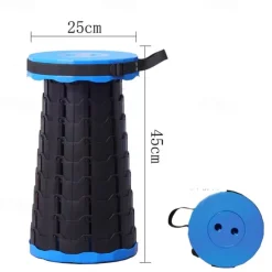 Retractable Folding Stool, Collapsible Stool Upgraded Portable Telescopic Collapsible Stool, Folding Stools for Adults Portable Telescoping Stool for Camping Gardening Fishing Outdoor Activities