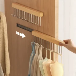 Retractable Wall-Mounted Coat Hook Rack for Home Use, Retractable Tool Organizer with 8/12 Hooks