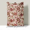 Retro Floral Flannel Blanket Sofa Cover Blanket Office Lunch Nap Blanket AC Blanket Skin-friendly Children Adult Bedroom Blanket