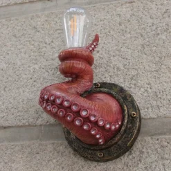 Retro Hanging Wall Light, Retro Octopus Tentacle Light, Monsters with Bulbs Hanging Wall Octopus Tentacle lamp Holder for Home Decor